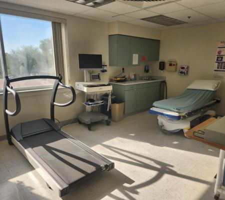 treadmill and hospital bed