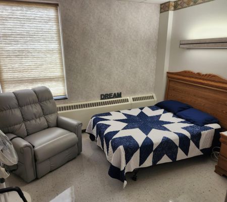 sleep lab bed and recliner